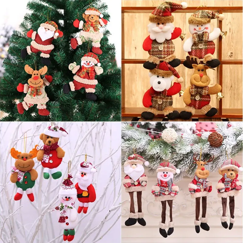 Новогодний Санта-Клаус Снеговик Лось новогодние куклы Noel Deco Рождественская елка украшение для дома Рождество Navidad подарок для детей