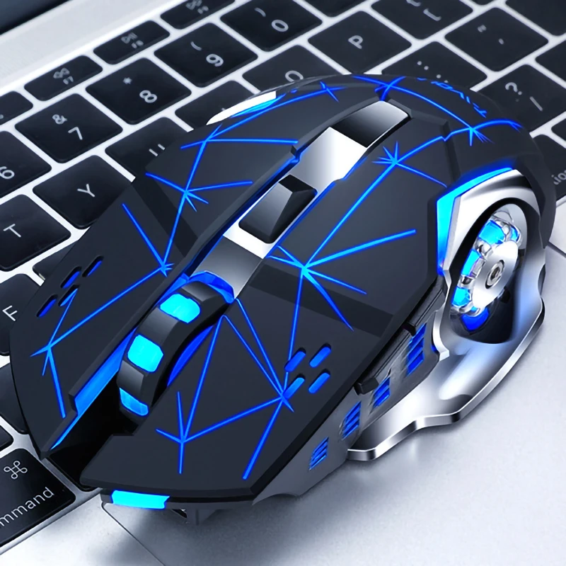 Перезаряжаемая Беспроводная комбинированная Bluetooth мышь 2 4 ГГц со светодиодной