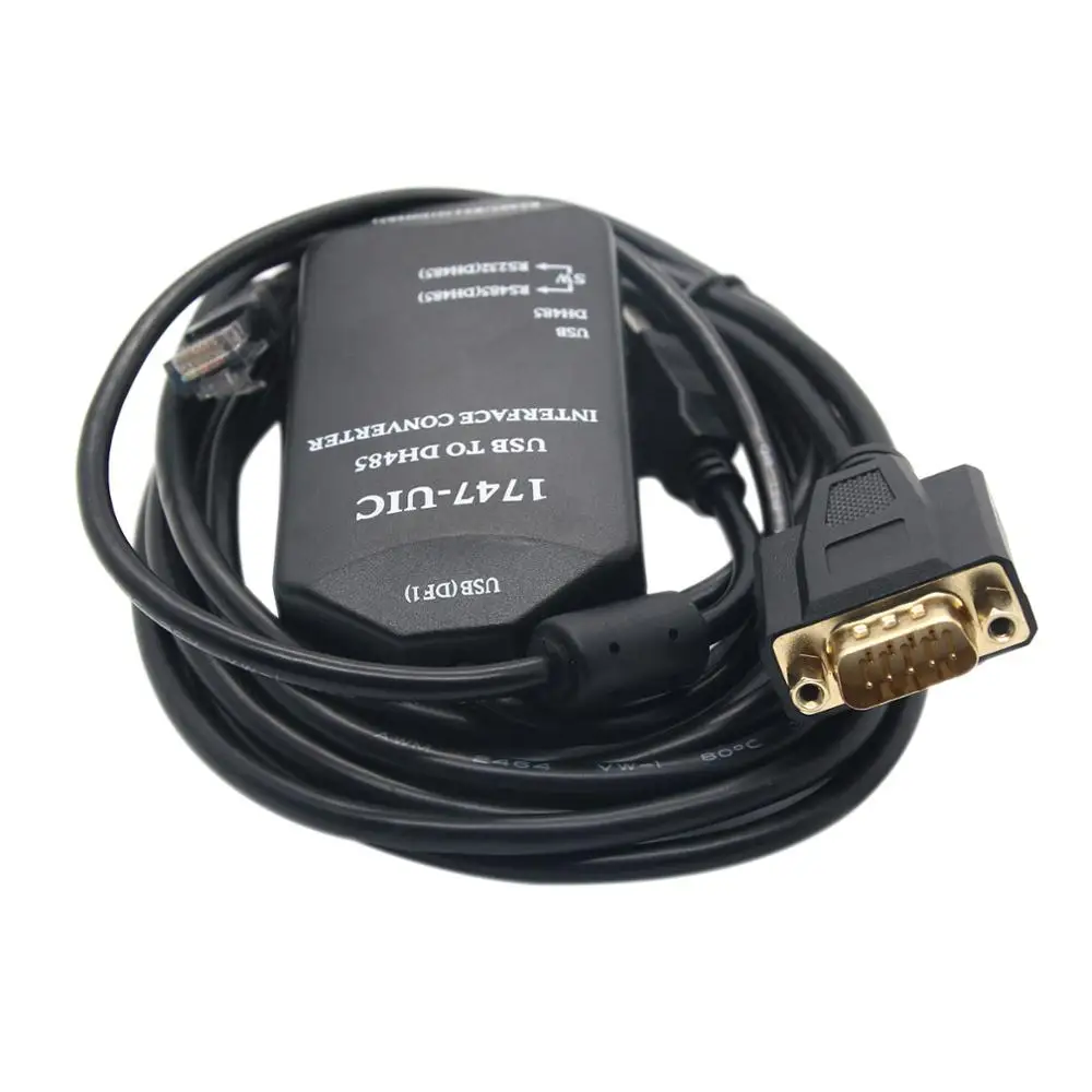 TZT USB 1747-UIC PLC Cable for Allen Bradley USB to DH485-USB to 1747-PIC SLC500