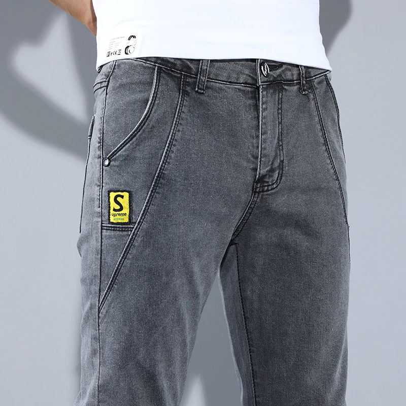 Брендовые мужские 2021 Новые Модные приталенные винтажные классические джинсовые