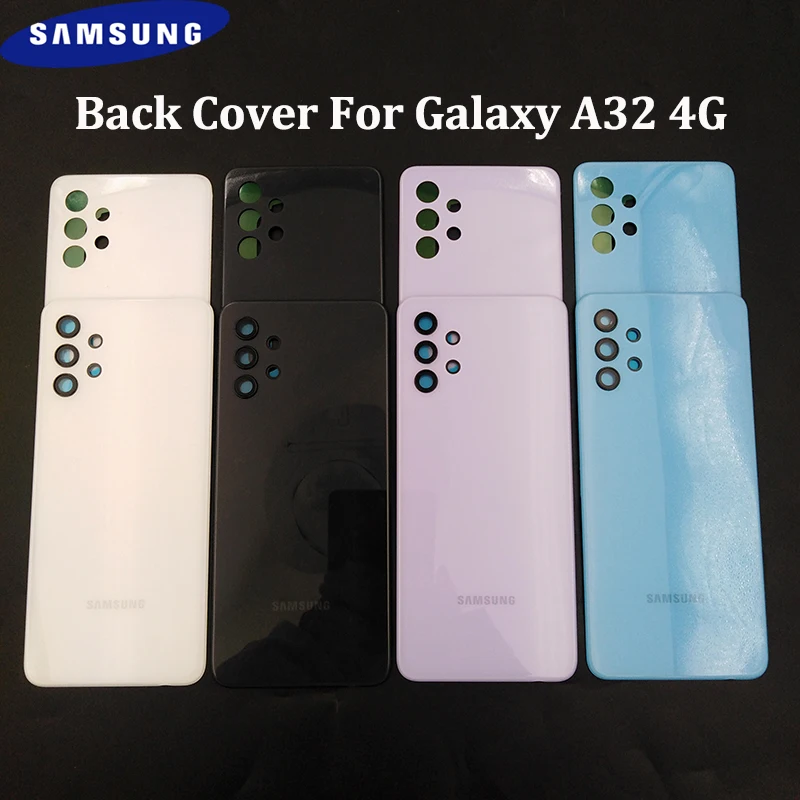 

Original Samsung Galaxy A32 4G Back Battery Cover Rear Panel Door Housing Case Replacement Parts For Galaxy A325 With Camera Len