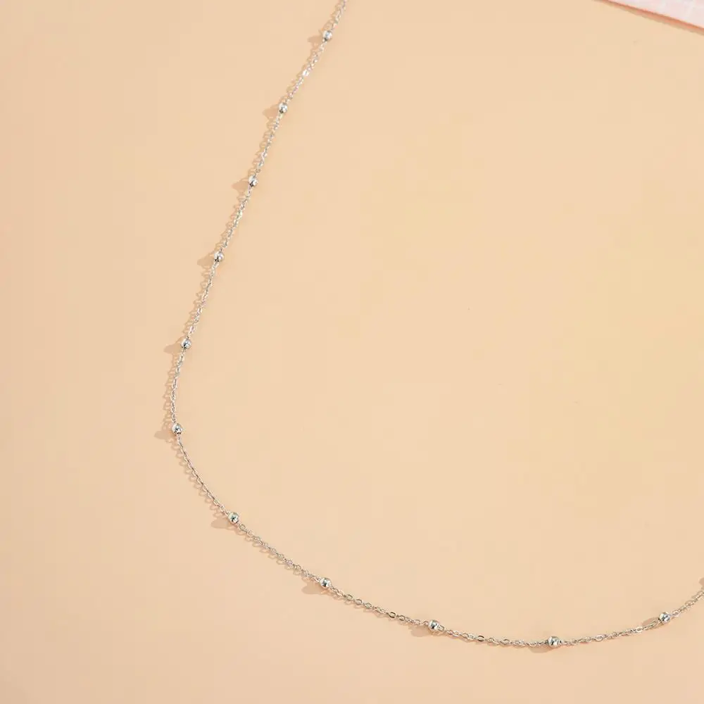 

IngeSight.Z Simple Minimalist Gold Color Bead Chain Mask Chain Necklaces Women Long Necklaces Neck Jewelry Gift for the New Year