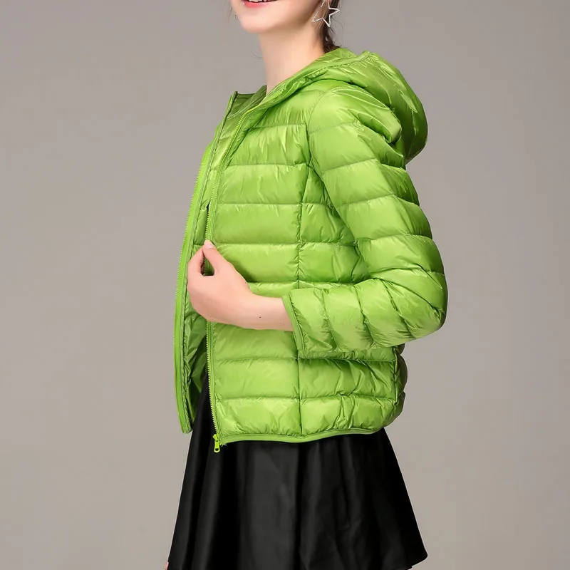 

New short style light, thin, thickened, warm and slim, Korean white down fashion coat, down jacket, ladies
