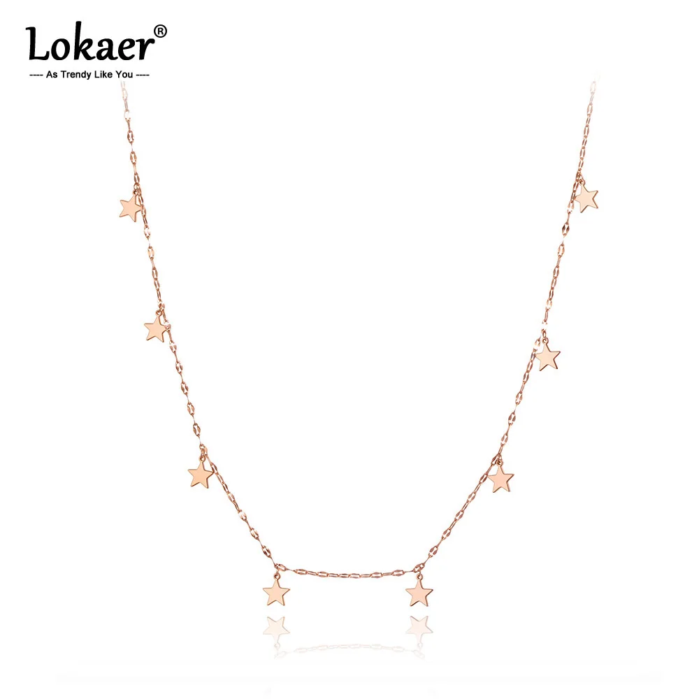 Ожерелье-чокер Lokaer N20124 женское из титановой нержавеющей стали колье с подвеской