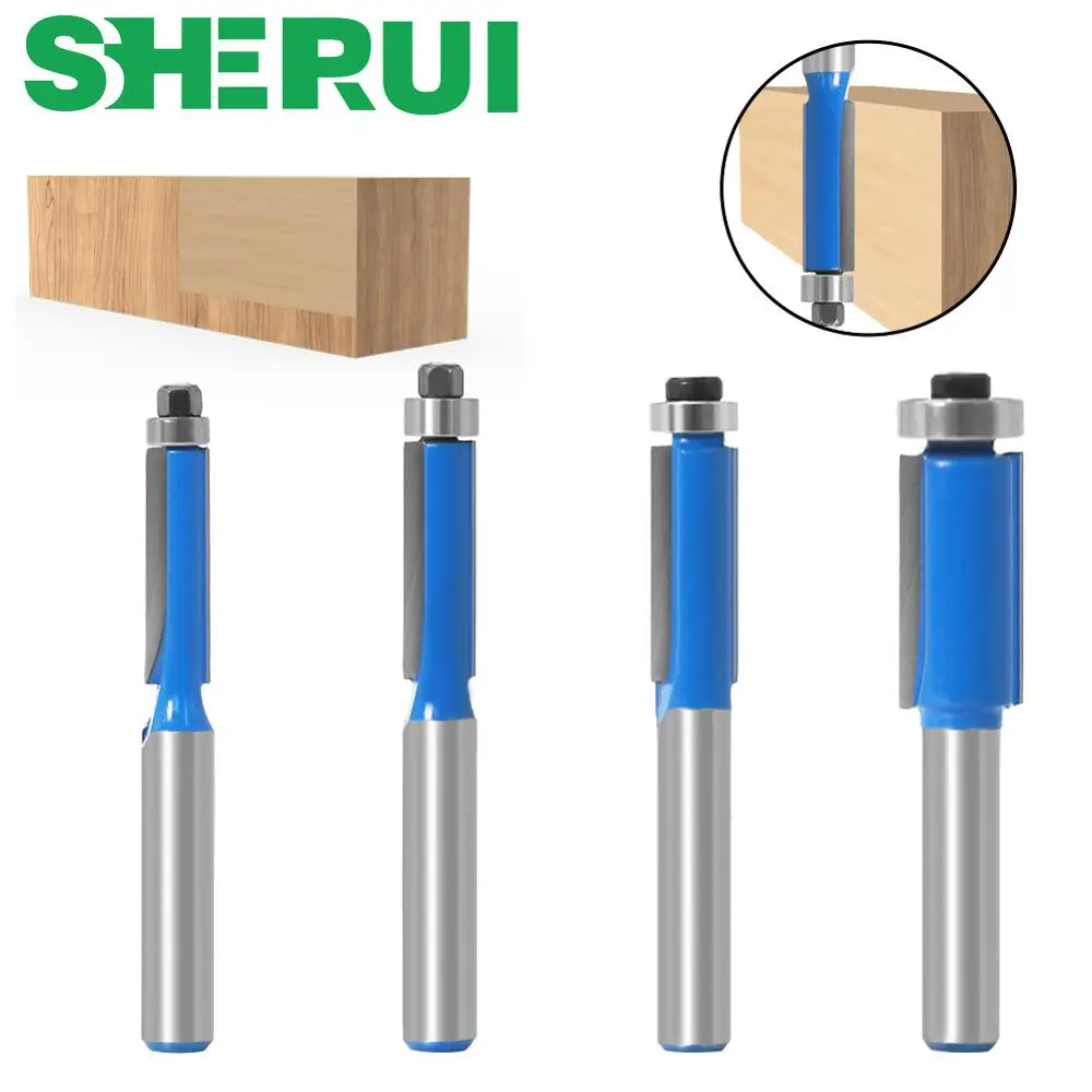 1 шт. 8 мм хвостовик &quotфрезы для фрезы с подшипником дерева шаблон бит карбида