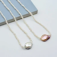 ladies baroque pendant necklace natural freshwater pearl small pearl necklace ladies jewelry