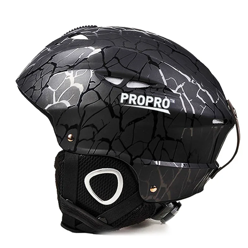 Black PROPRO лыжный шлем Защита для мужчин лыжный шлем для сноуборда женщин для спорта на открытом воздухе Мотоцикл Велоспорт Скейтборд Катание на коньках защитный шлем - Цвет: Black