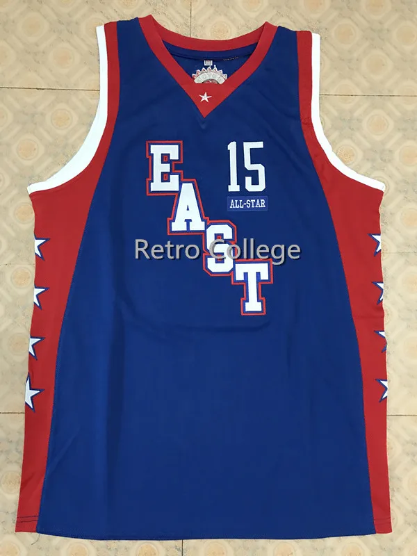 

#15 Винс Картер 2004 All Star East баскетбольная майка Ретро Баскетбольная Майка любой размер под заказ