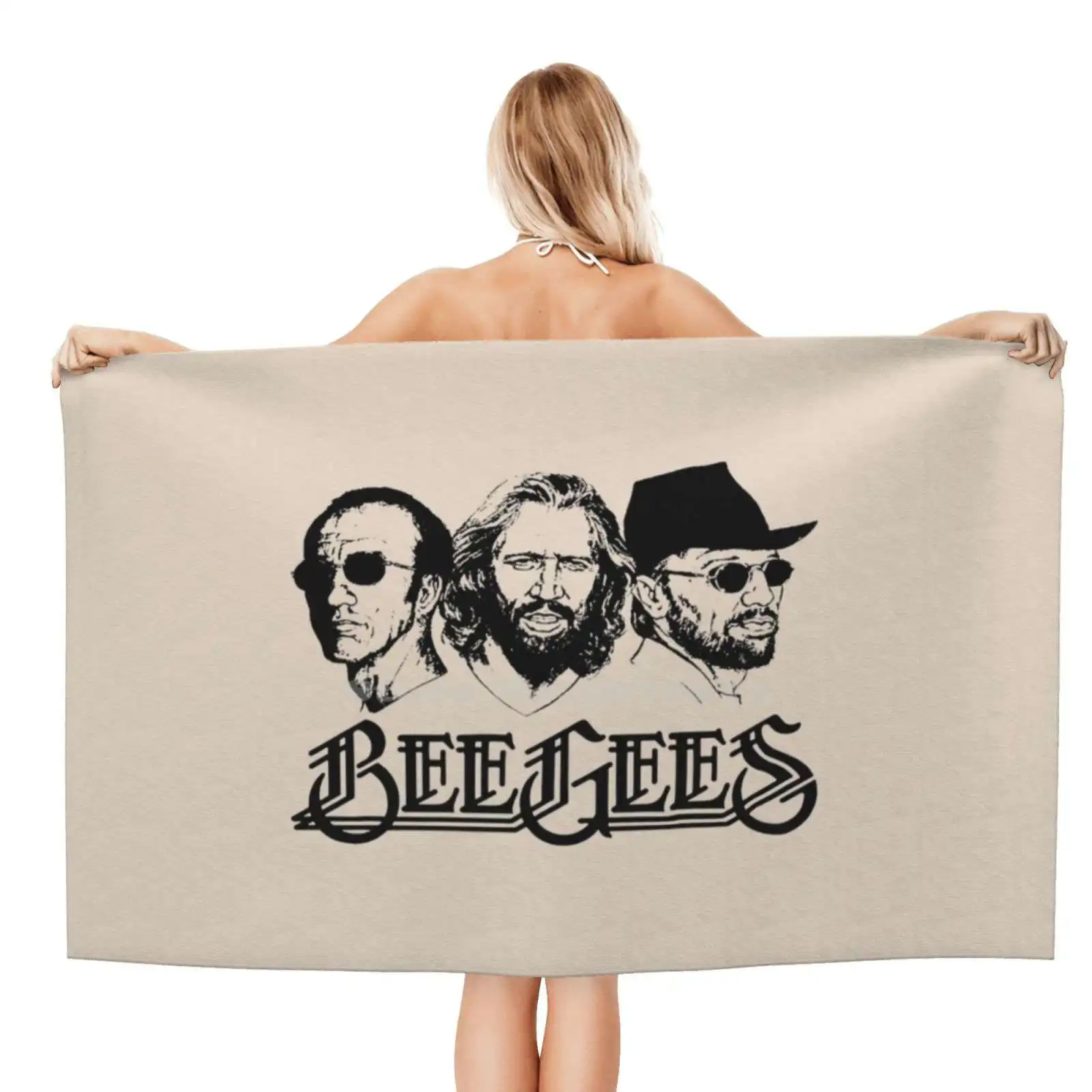 Пляжные полотенца Bijiz быстросохнущие спортивные Andy Gibb Bee Gees Shadow Dance альбом Music Legend