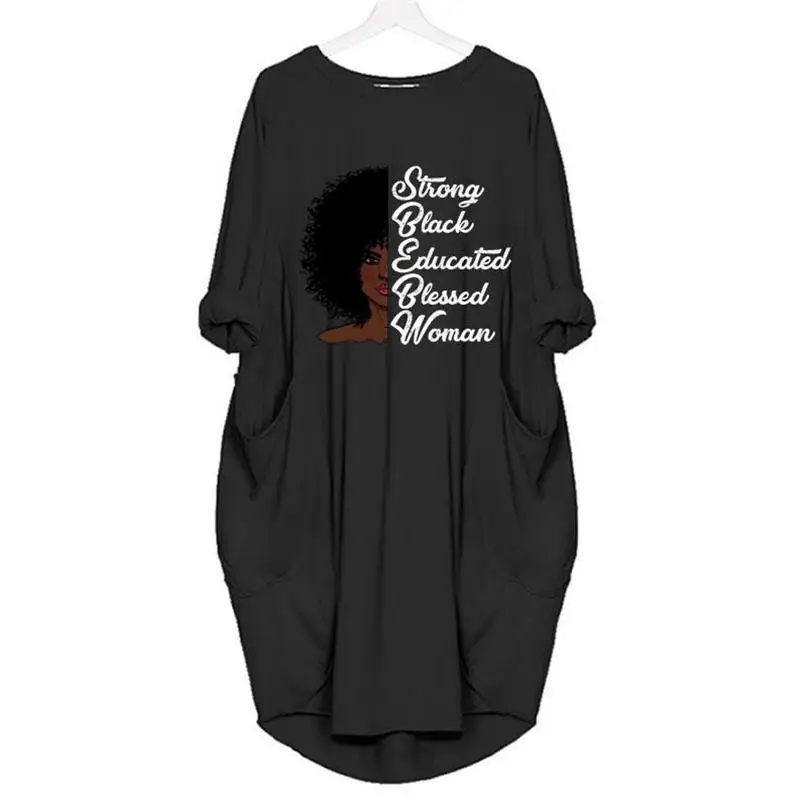 

Strong Black Educated Blessed Woman Custom Color Graphics Letters Print T-Shirt For Women T-Shirt Female Top Plus Size Tops