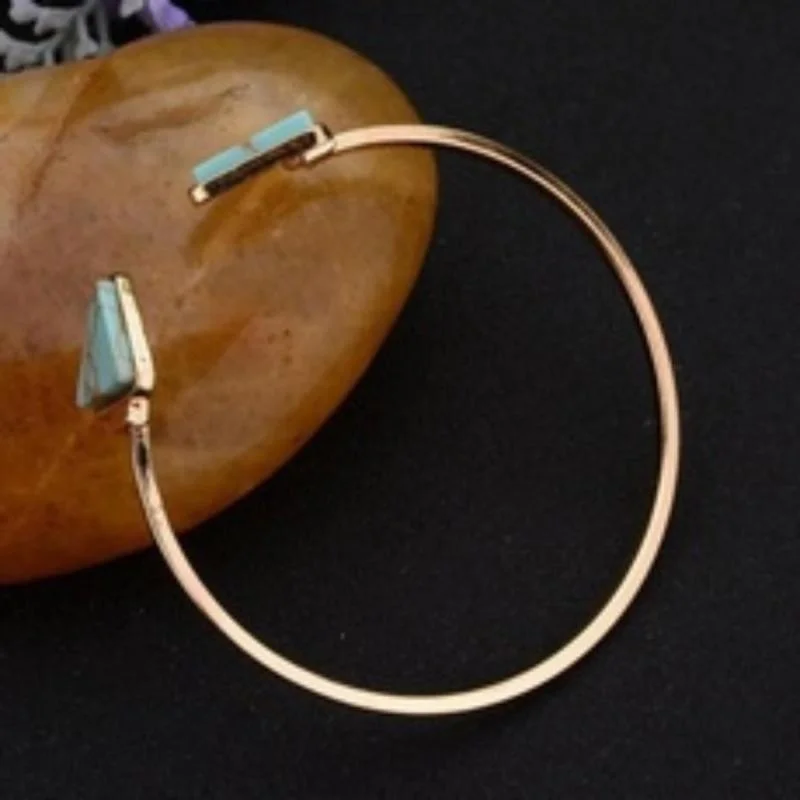 Популярный браслет Pierre Marbre Стильный Браслет Bijoux 2cp rеtro triangle Ouvert подходит для
