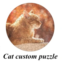 cat photo custom wooden personalized jigsaw puzzle diy family wooden puzzle customized for adult kid toy gift collectible decor