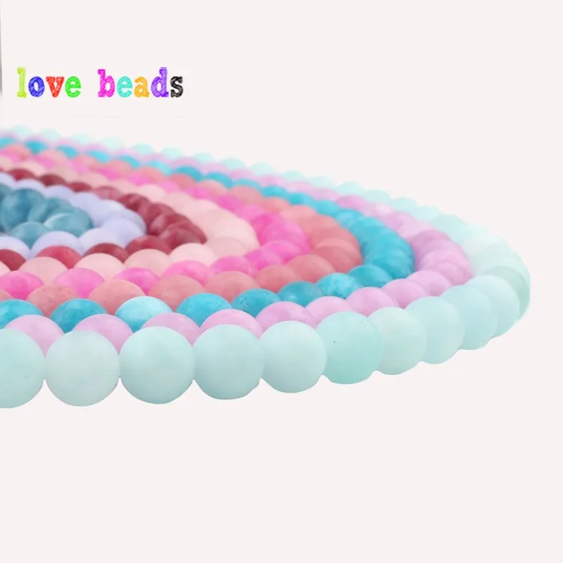 Круглые бусины для изготовления ювелирных изделий голубые красные розовые 6/8/10