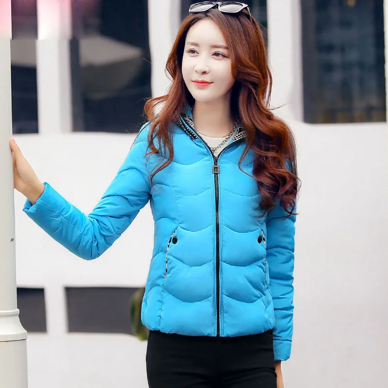 Новинка 2019 зимние пальто модная женская пуховая куртка из хлопка облегающая