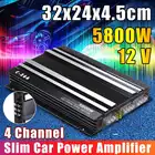 Автомобильный аудиоусилитель, Мощный Басовый сабвуфер, аудиоусилитель, 4 канала, 12 В, автомобильный стерео музыкальный усилитель, сабвуфер, 5800 Вт