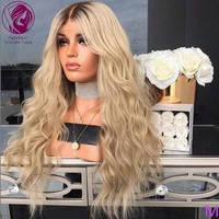 human hair hd lace wig light ash blonde ombre color 13x413x6 lace front wigs brazilian loose wave remy hair 180 thick density