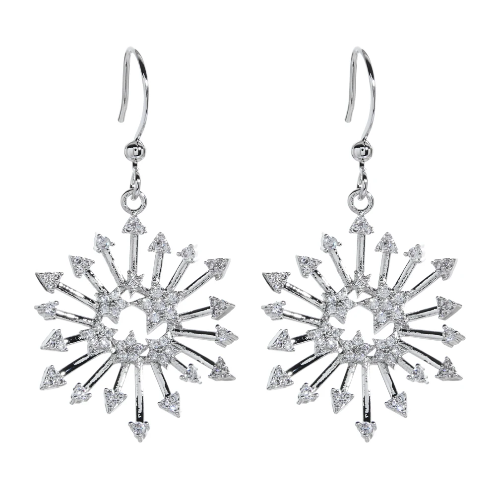 Евро-американские модные радиоактивные пятиугольные циркониевые серьги