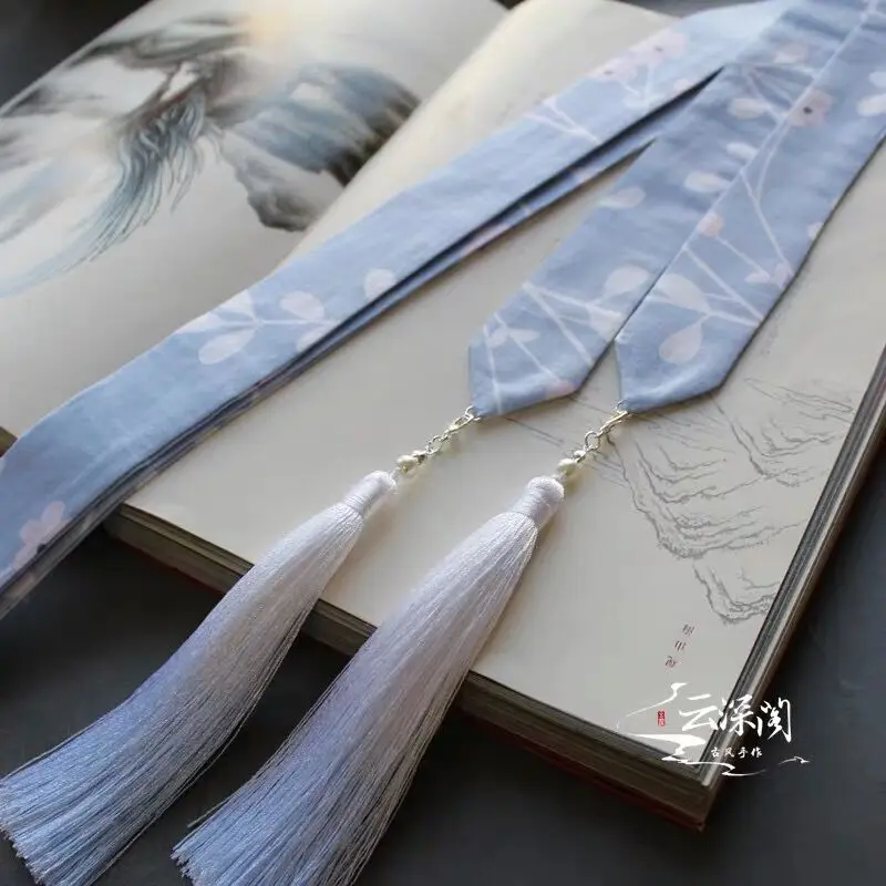 Kakitsubata Наденьте на лоб ленту для волос hanfu tassel горячее тиснение парча Карп съемная бахрома кран шины аксессуары для волос - Цвет: Kakitsubata