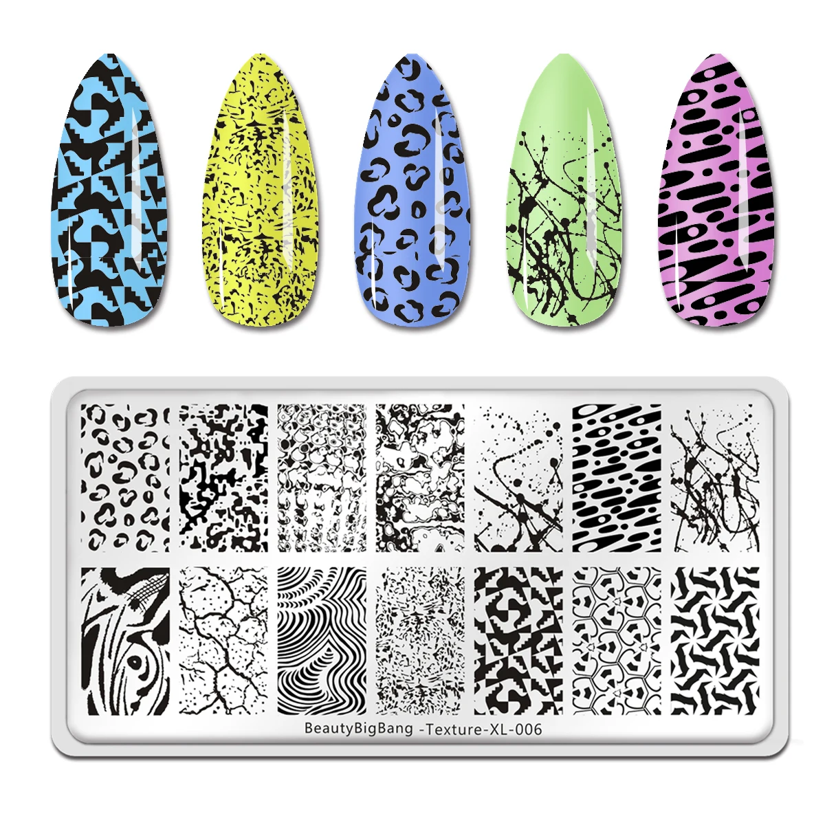 

Beautybigbang Nail Template Manicure Stencil Tool Stamping Plate DIY Flower Tree Girl Nature Pattern Nail Art Image Texture 005