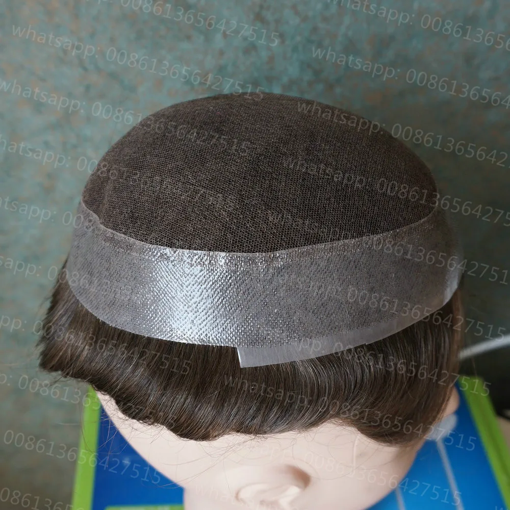 Hstonir, мужские волосы, натуральные индийские волосы remy, чистые, поли швейцарские, кружевные парики, сменные системы, H036