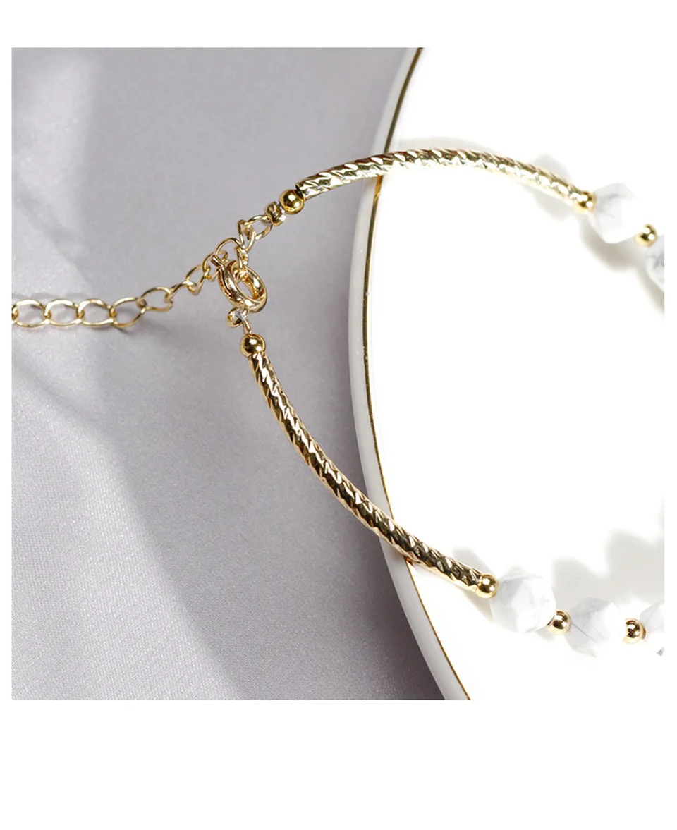 Rotating Moon Lucky Bracelet Titanium Stainless Steel Material Inlaid Natural Jewel Trendy Bracelets Women Jewelry Birthday Gift | Украшения