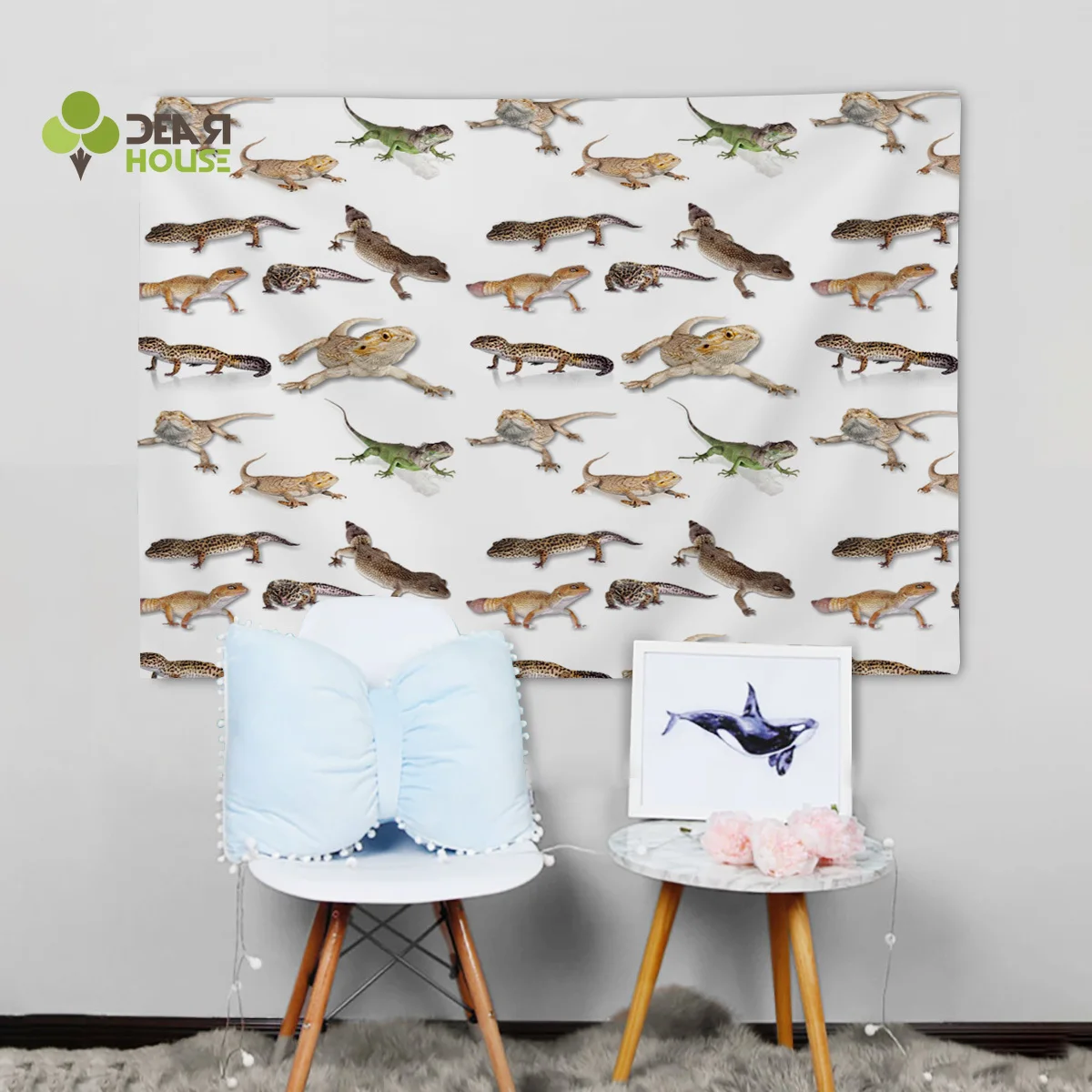 Dearhouse ящерица рептилия настенное покрывало для декора стены Искусство