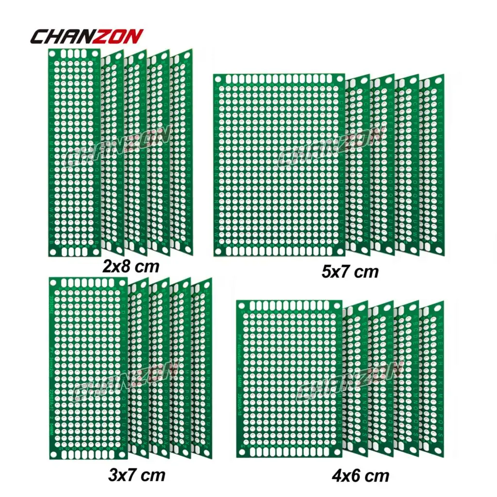 20 шт. (2x8 3x7 4x6 5x7) двухсторонняя печатная плата Луженая FR4 Стандартная
