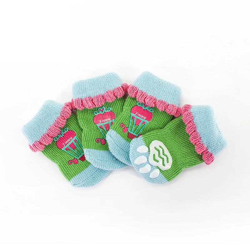 4 шт./компл. нескользящие носки с рисунком когтей для собак кошек домашних