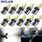 Светодиодная лампа OXILAM W5W T10, светодиодная лампа Canbus для салона автомобиля, верхнее освещение для чтения, светодиодный ная Лампа 194 6000K, белые парковочные огни, автомобильные сигнальные лампы