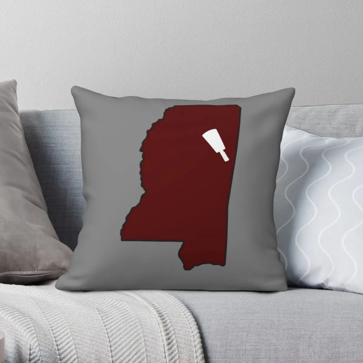 

Starkville Mississippi Cowbell Pillowcase Polyester Linen Velvet Creative Zip Decor Pillow Case Sofa Seater Cushion Case 18"