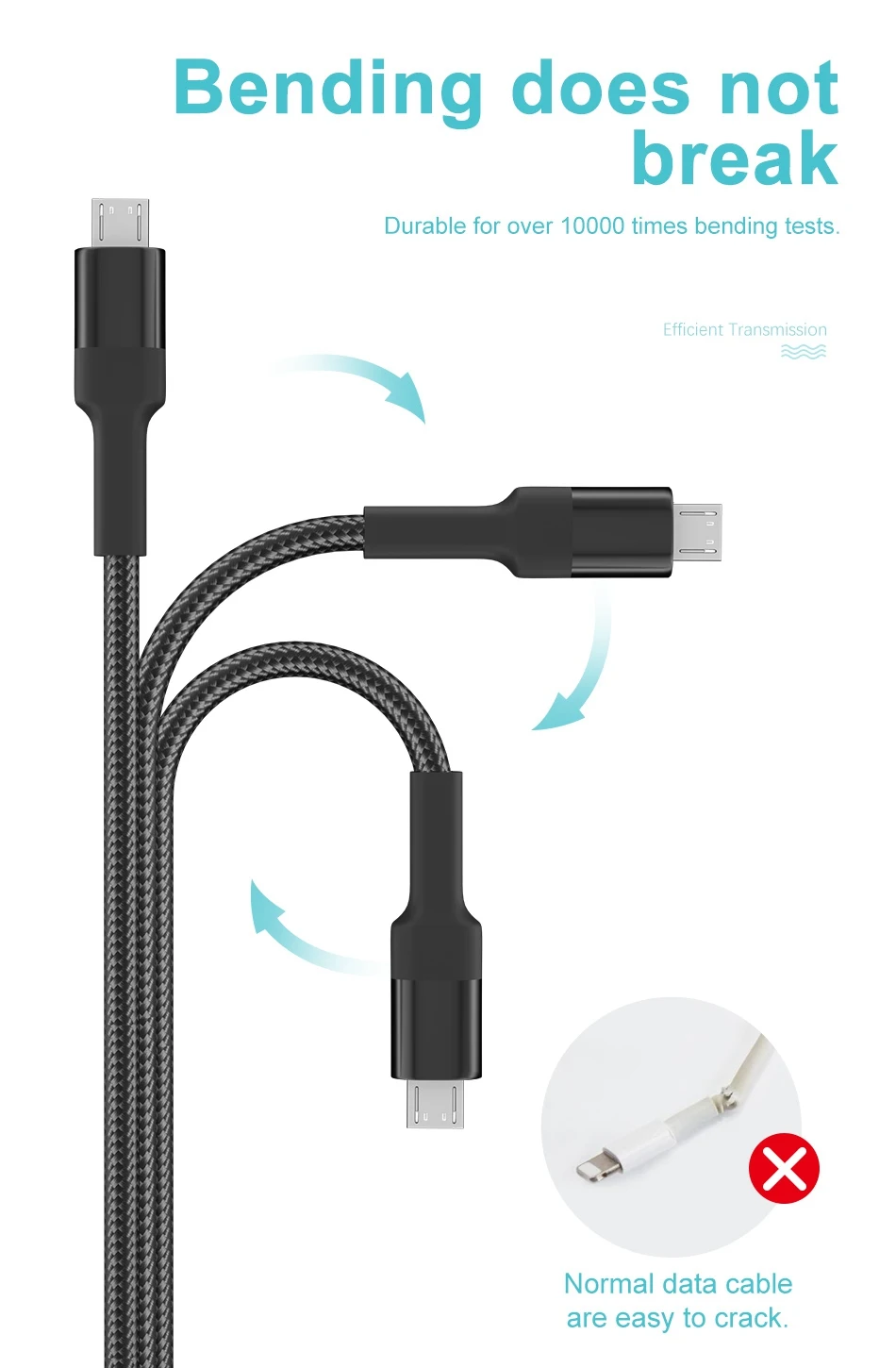 OREY 3A Micro USB кабель для быстрой зарядки для samsung S9 USB кабель для Xiaomi Redmi Note 7 зарядный кабель USB кабель для передачи данных