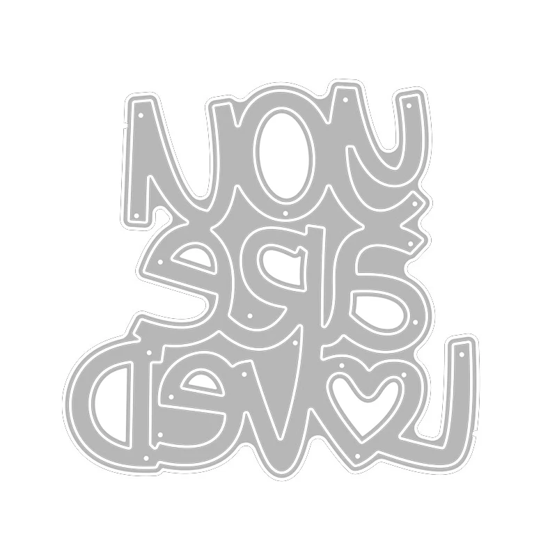 

2020 New Sentiment Words You Are Loved Metal Cutting Dies and Die Paper Cut Scrapbooking For Greeting Card Making No Stamps Sets