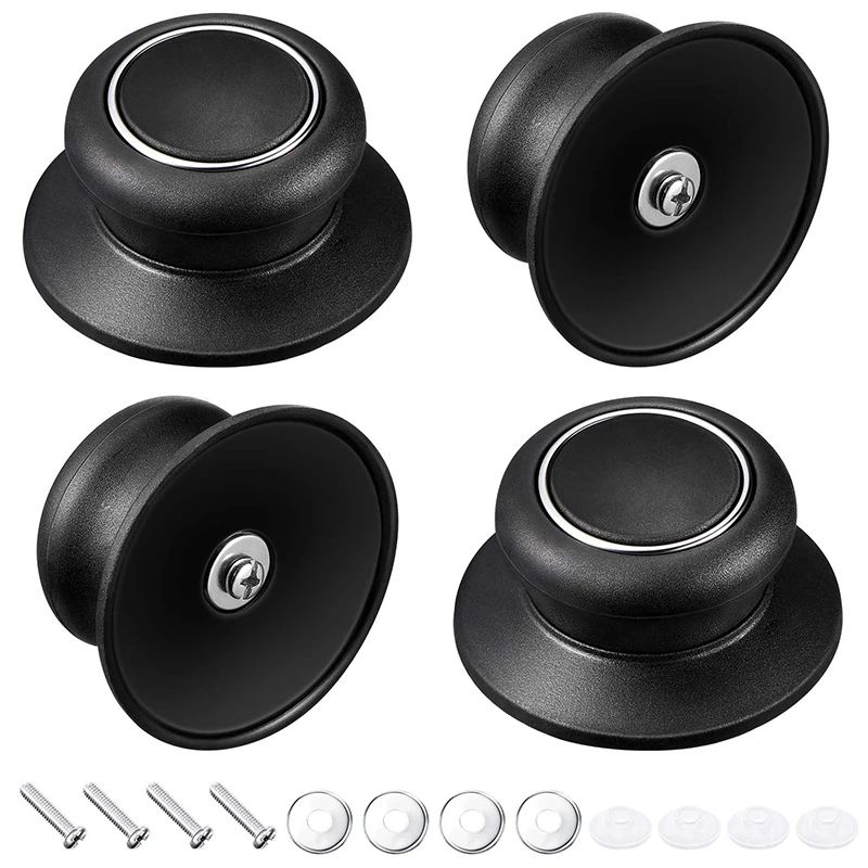 

4 Pieces Pot Lid Knob Pan Lid Holding Handle Universal Kitchen Cookware Lid Replacement Knob