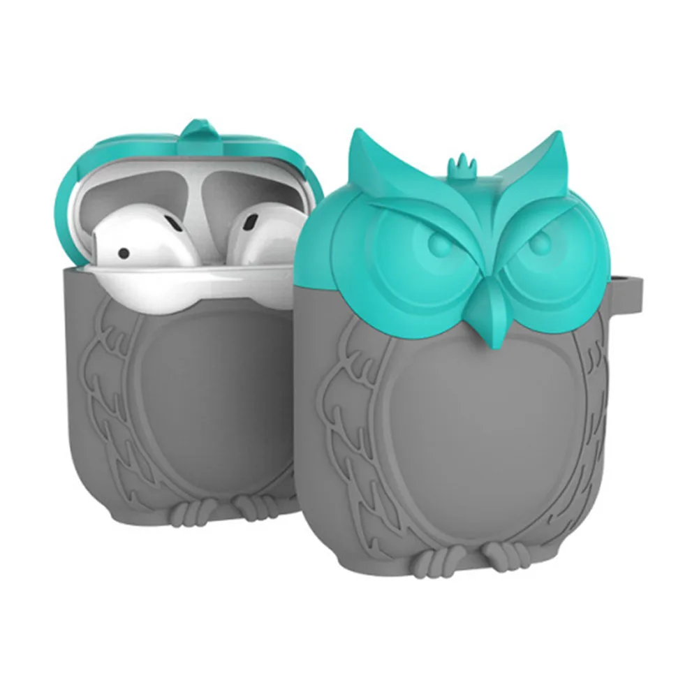 Чехол силиконовый защитный чехол с рисунком совы для беспроводной зарядки