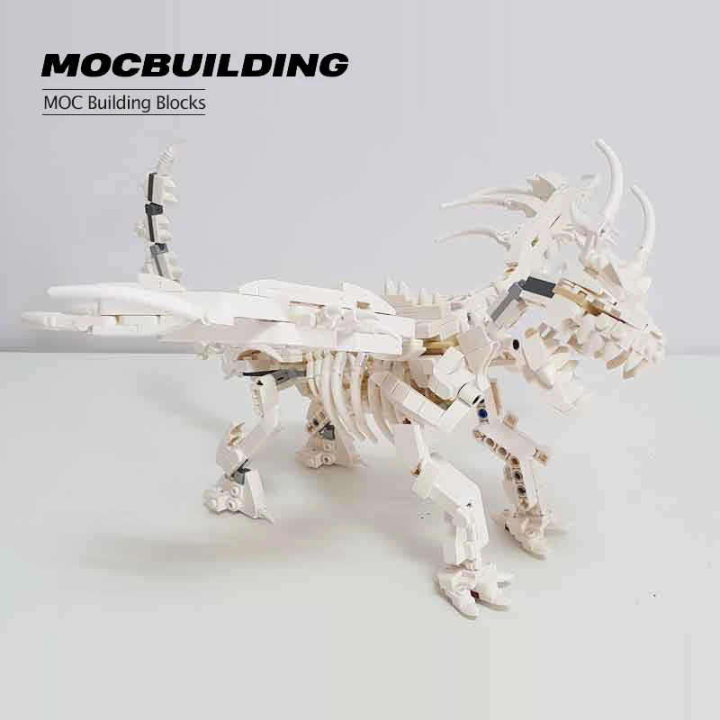 

566PCS Jurassic World 3d Children's Dinosaur Skeleton Blocks Dinosaur Diy Educational Toys Moc Blocks Toys Skeleton Dragon