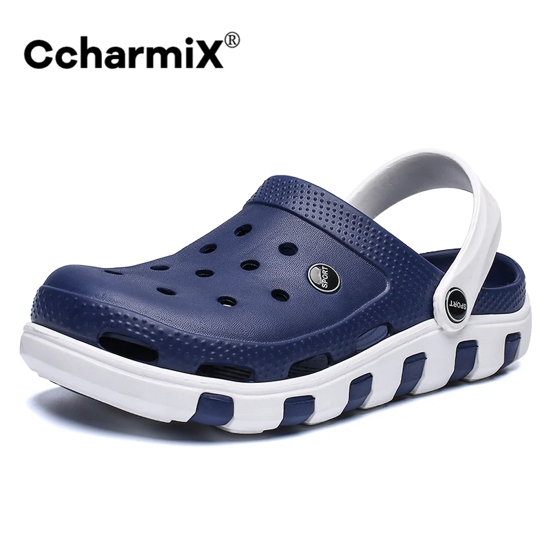Сандалии CcharmiX мужские резиновые пляжная обувь для сада без застежки клоги