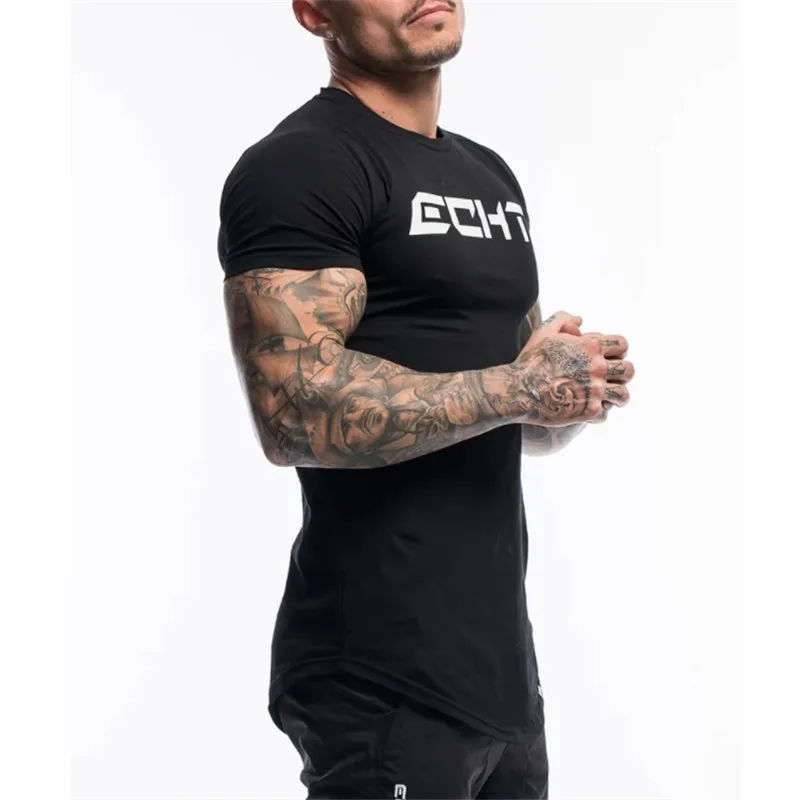 2019 Модная хлопковая футболка для мужчин дышащая мужская с коротким рукавом