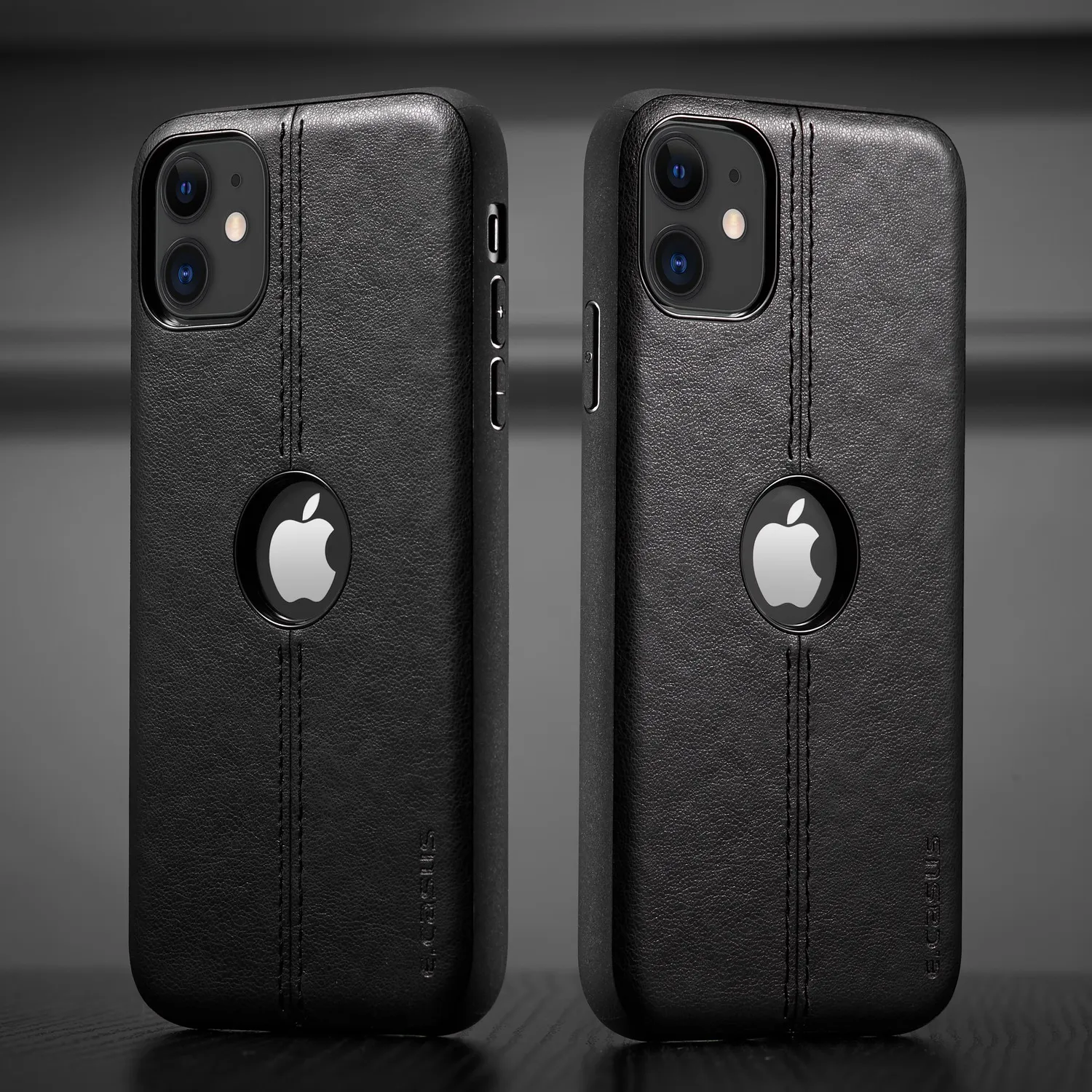 Black Для iPhone 11 11 Pro 11 Pro Max чехол, тонкий роскошный кожаный чехол-накладка для iPhone 11 XR XS MAX 8 7 6 Plus, противоударный чехол - Цвет: Black