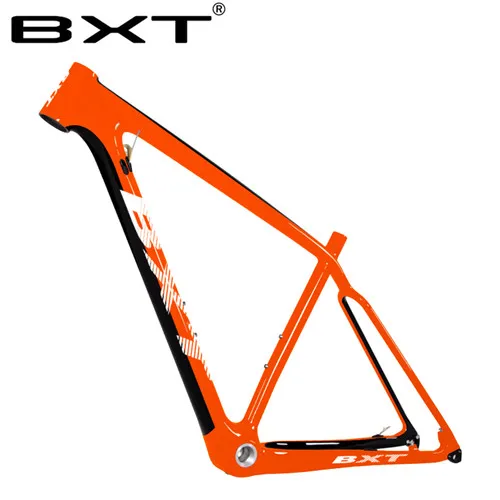 Новая полная карбоновая рама 29er Bicicletas горный велосипед Запасные детали для велосипеда, углепластик MTB рама через ось 148*12 мм велосипедная Рама - Цвет: half orange1