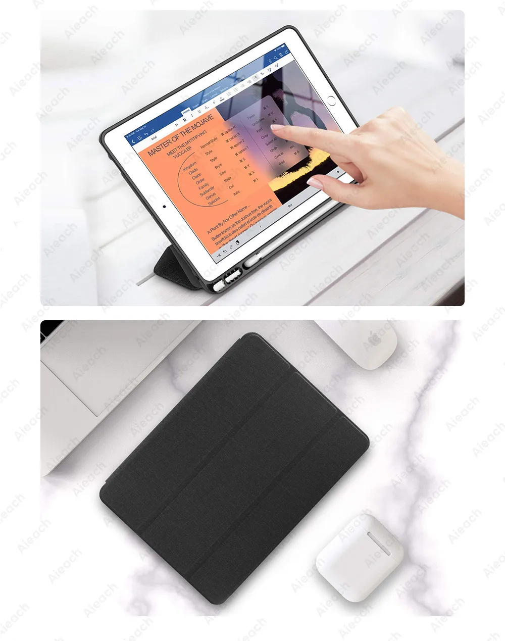 Чехол для iPad 9,7 10,2 чехол с держателем карандаша умный кожаный тканевый силиконовый чехол для iPad Pro 9,7 Air 1 2