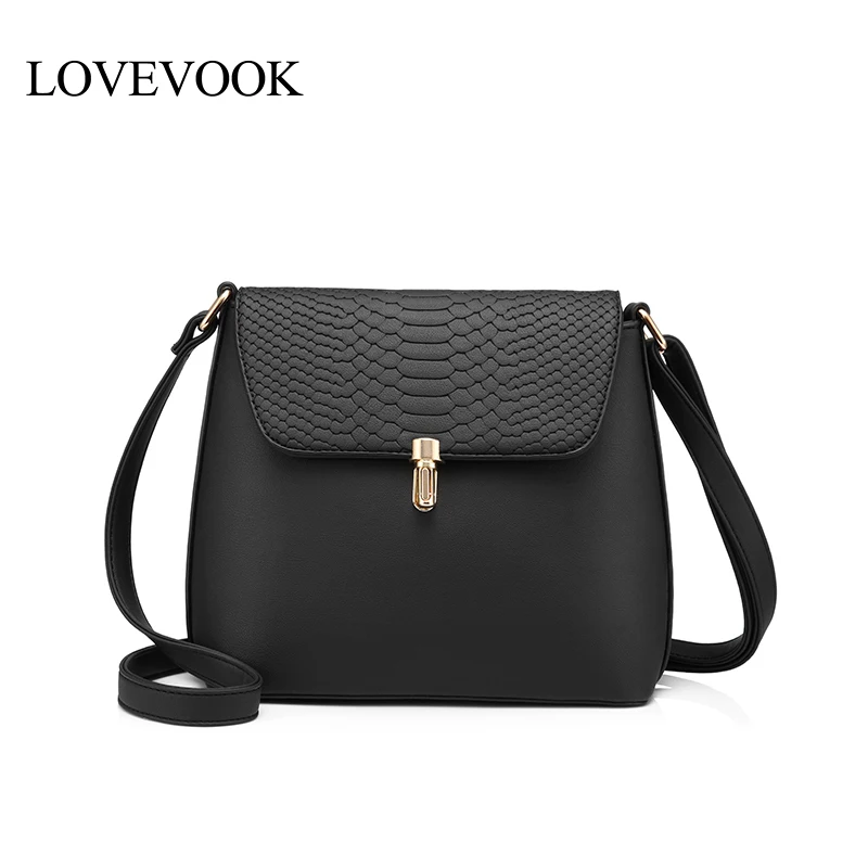 LOVEVOOK, сумки через плечо для женщин, маленькая сумка на плечо, Женская однотонная сумка на застежке, кошелек, сумка-мессенджер, сумка на плечо
