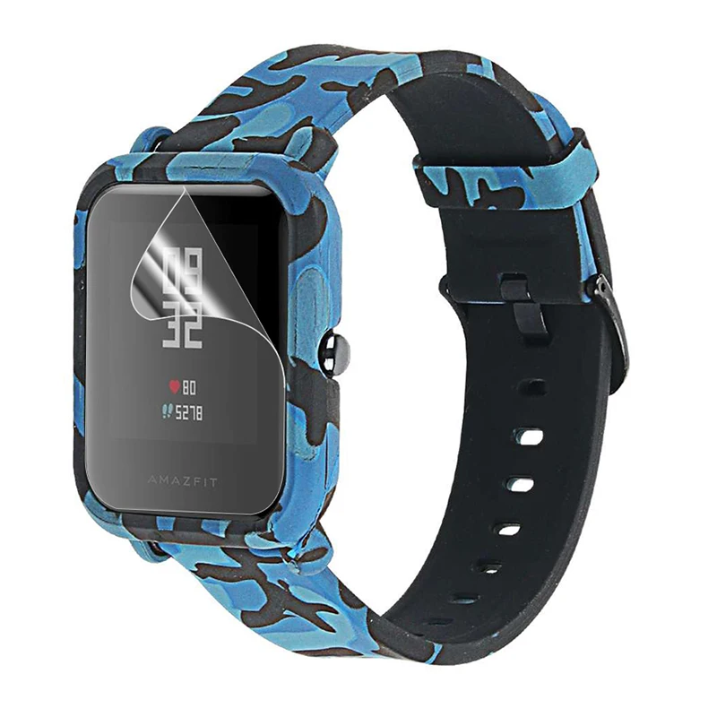 Красивый ремешок + крышка Защита экрана для xiaomi correa amazfit bip pulseira аксессуары -