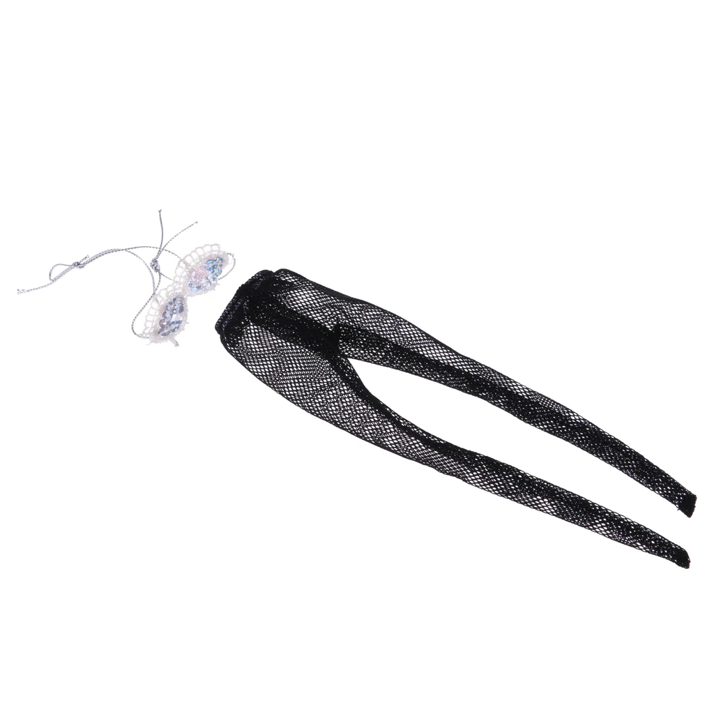 Милые топы и кружевные сетчатые чулки для кукол черного цвета | Игрушки хобби