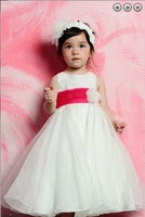 vestido daminha casamento sashe tank scoop ball gown infantil free shipping new 2021 wedding pageant long flower girl dresses
