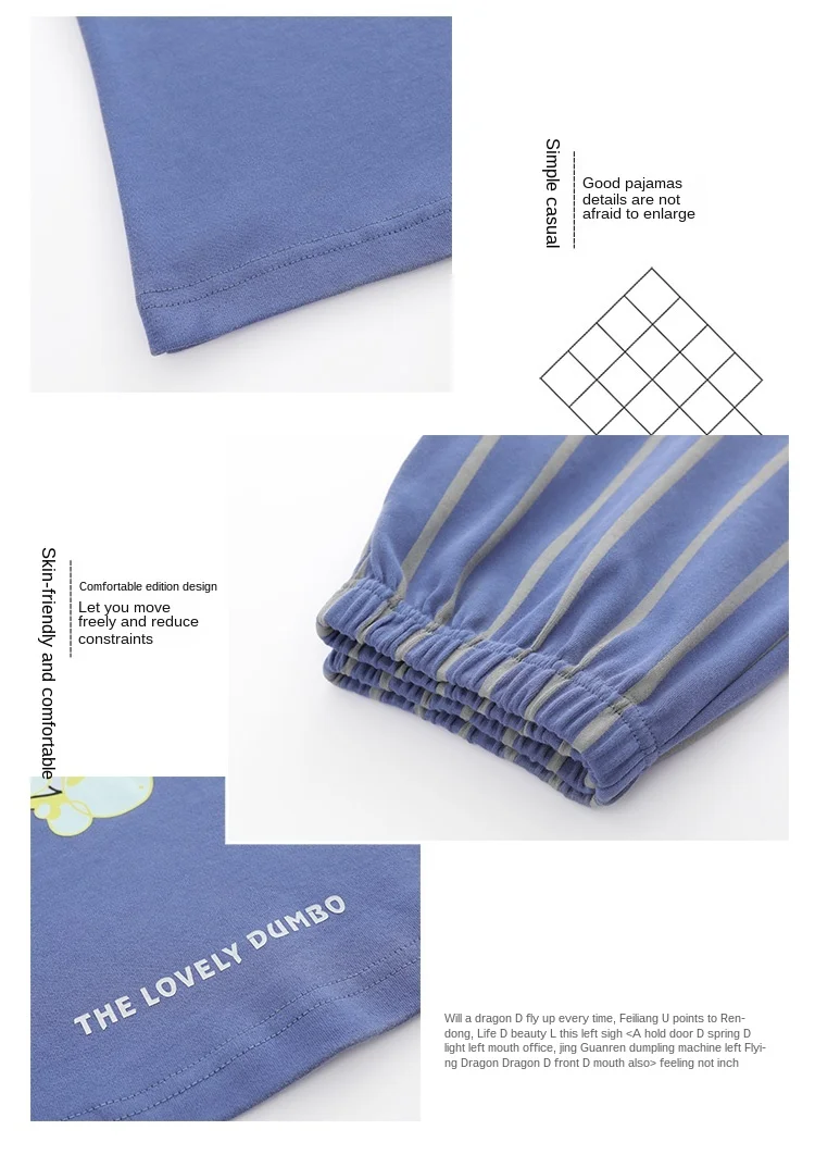 Disney Summer Cotton Pajamas Women's Short Sleeve Shorts Kawaii Dumbo Letter Print Cute Cartoon Home Suit Pajama Sets Women