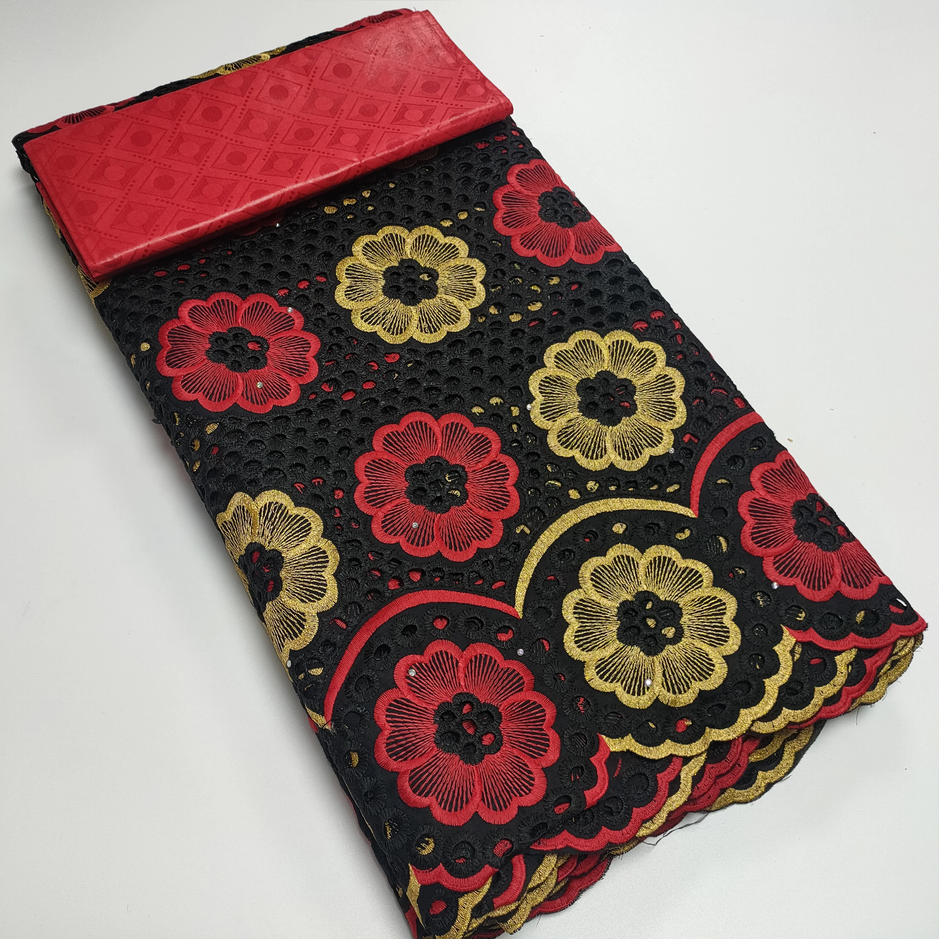 

2021 Высококачественная африканская Тюлевая кружевная ткань, швейцарская хлопковая Дамасская вышивка, белое свадебное платье 2,5 + 2,5 ярдов CP027