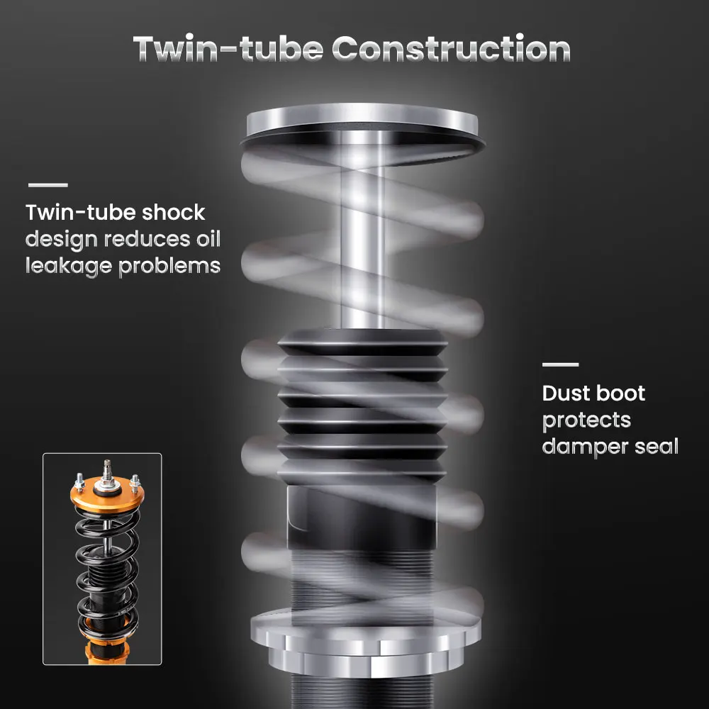 maxpeedingrods 24 steps adjustable Coilover Sping shocks for NISSAN S13 Silvia 240SX 200SX Coupe Absorbers 1989-1990 Suspension |