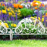 4pcs outdoor fence white plastic picket fence garden border edging can be spliced and disassembled guardrail wedding decor fence