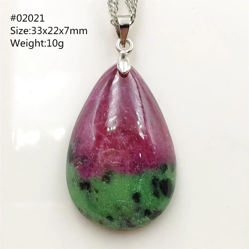 Женское ожерелье из серебра 925 пробы с натуральным красным и зеленым Рубином |