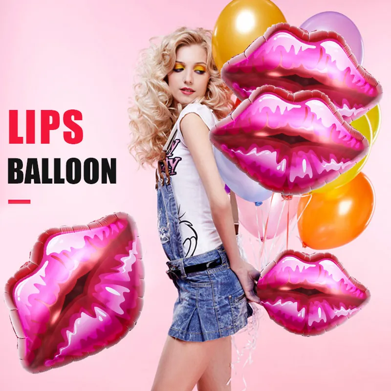 Воздушный шар из алюминиевой фольги новый воздушный украшение для губ красивые